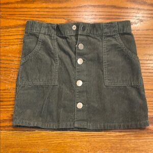 Children’s Place Army Green Corduroy Mini Skirt